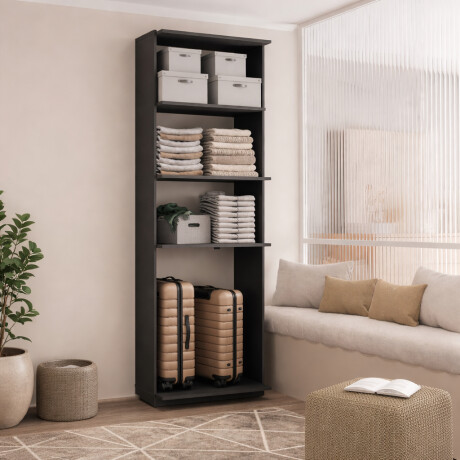 VESTIDOR TEMER SIN PUERTAS ESTANTES GUARDARROPA ARMARIO CLOSET PLACARD NEGRO