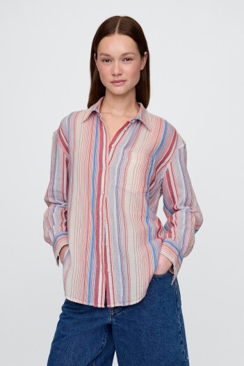Camisa Muselina Mujer Americana Stripe