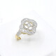 Anillo Oro 18K, Platino, Brillantes Y Diamantes Anillo Oro 18K, Platino, Brillantes Y Diamantes