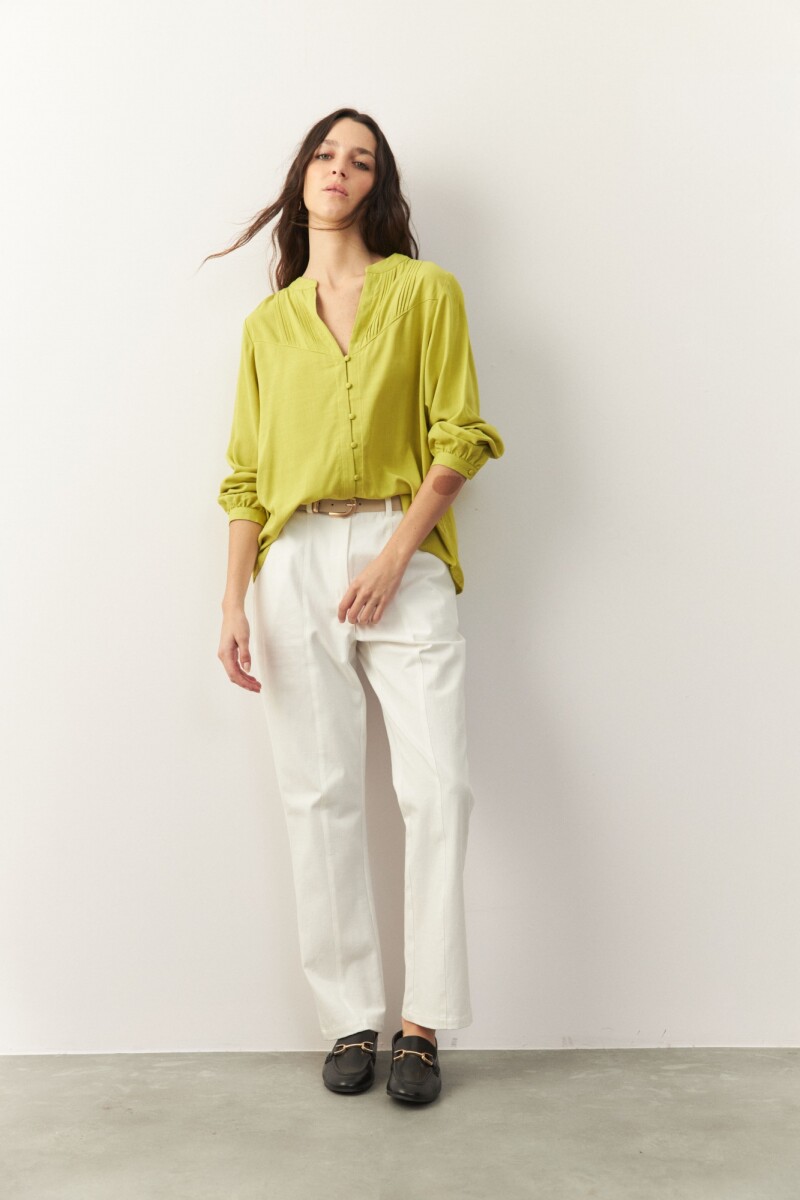 CAMISA PERLINA Verde Manzana