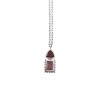Conjunto Bindi-Plata rodinada 925-Piedra Granate y Cuarzo Cherry-CJ2032 conpiedra