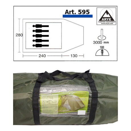 Carpa Igloo Arye Alta con Avance Cerrado 5/6 Personas Carpa Igloo Arye Alta con Avance Cerrado 5/6 Personas