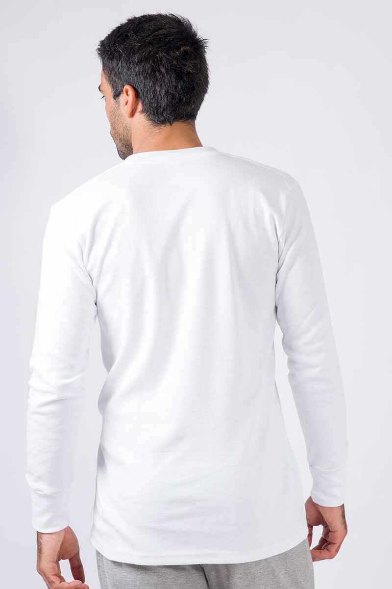 Camiseta interlock de manga larga Blanco