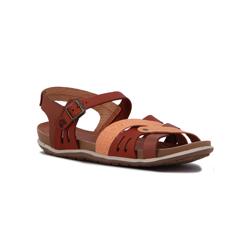 Sandalia Country Mujer Tiras Cruzadas Con Pulsera Telha-damasco
