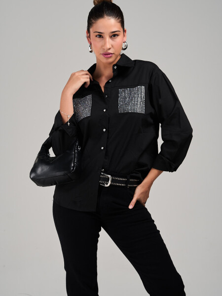 CAMISA SLOWLY M522 NEGRO