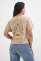 Remera girasoles BEIGE