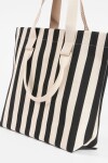 Cartera bolso rayado negro