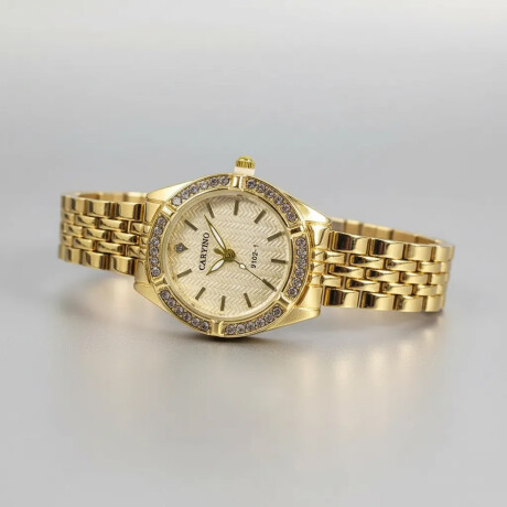 Reloj Pulsera para Mujer Diseño Elegante Clásico con Brillos Dorado