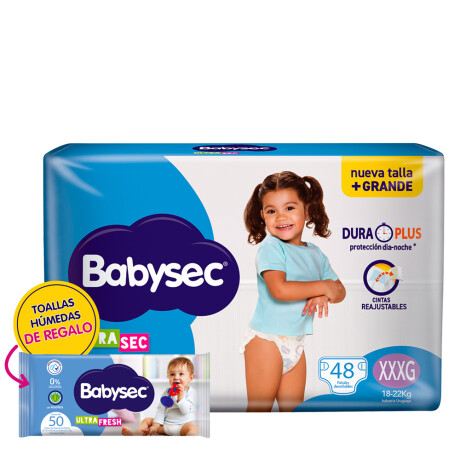 Pañales Babysec Ultra Sec Jumbo XXXG 48 Unidades Pañales Babysec Ultra Sec Jumbo XXXG 48 Unidades