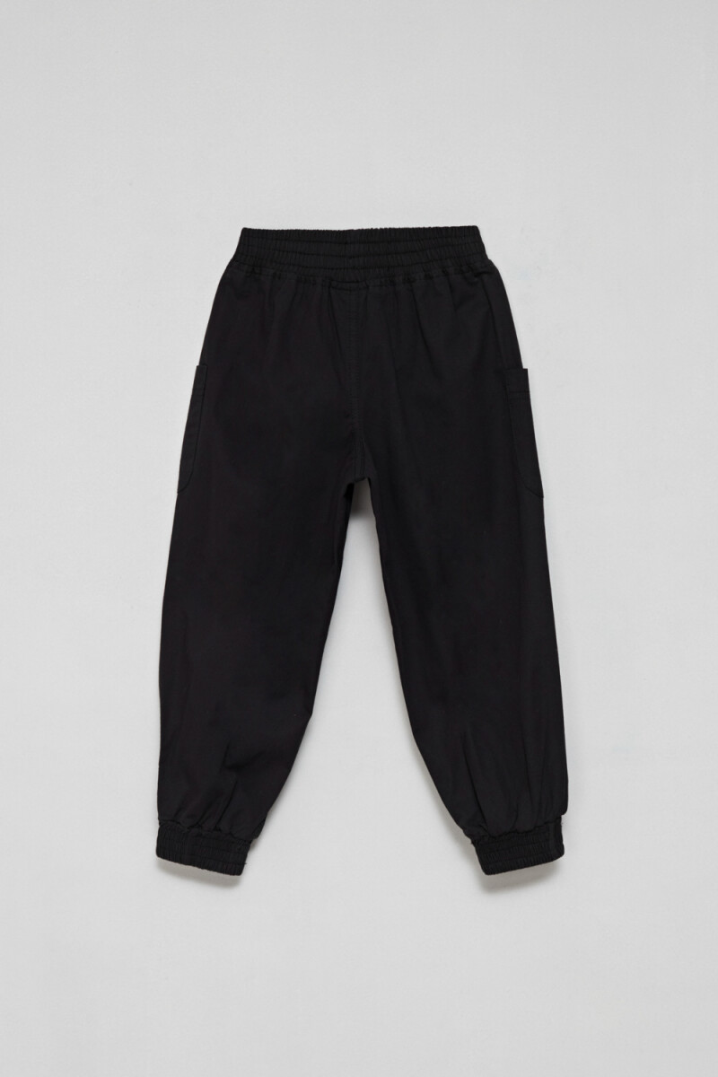 Pantalón cargo de twill Negro