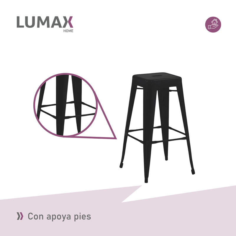 Taburete Tolix Hogar Pub Muebles Negro