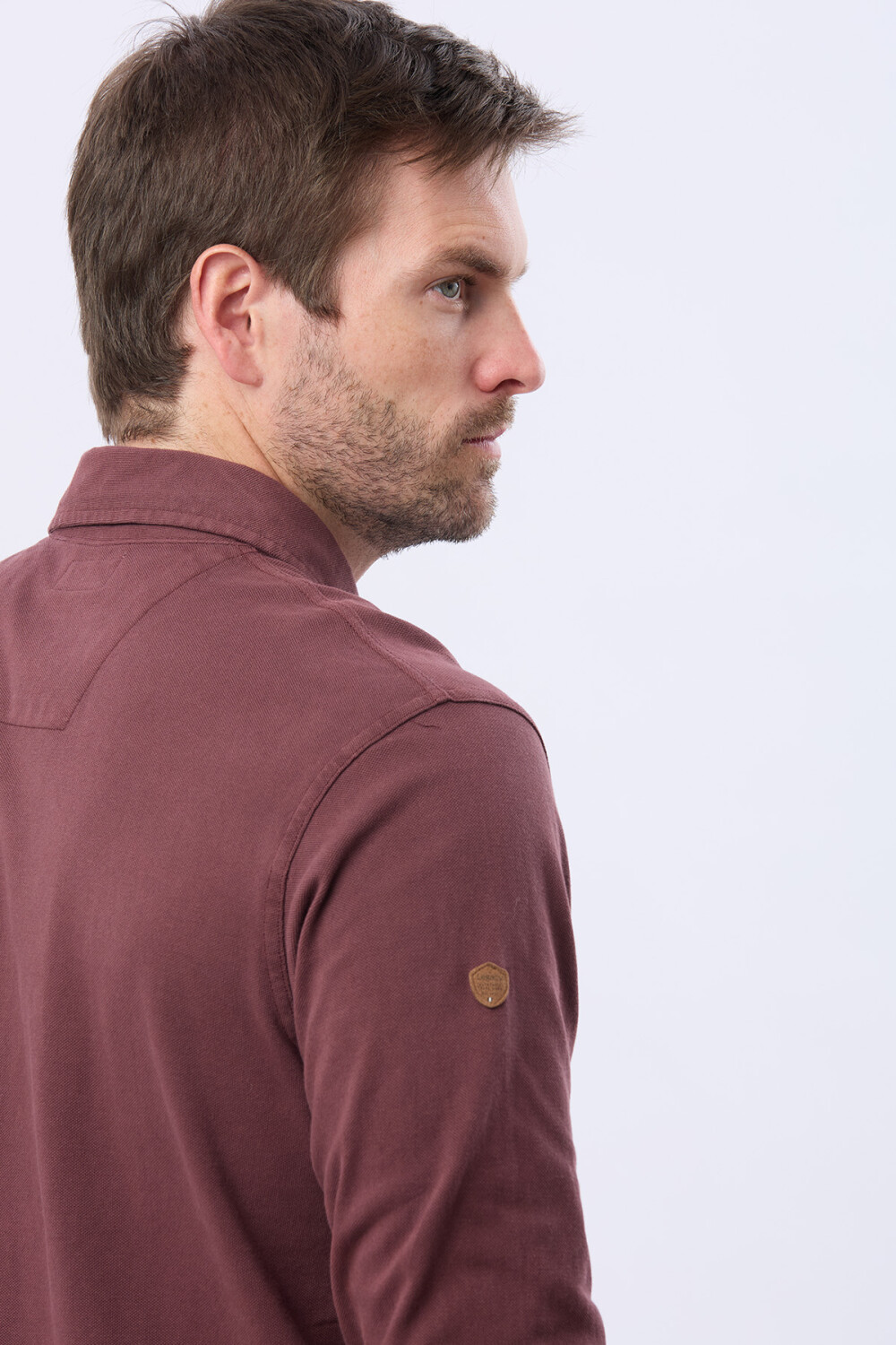 REMERA POLO LISA PIQUE Bordo