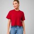 Polo Cotton Boxy Tee Mujer Holly Berry