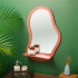 Espejo decorativo con estante Rosa