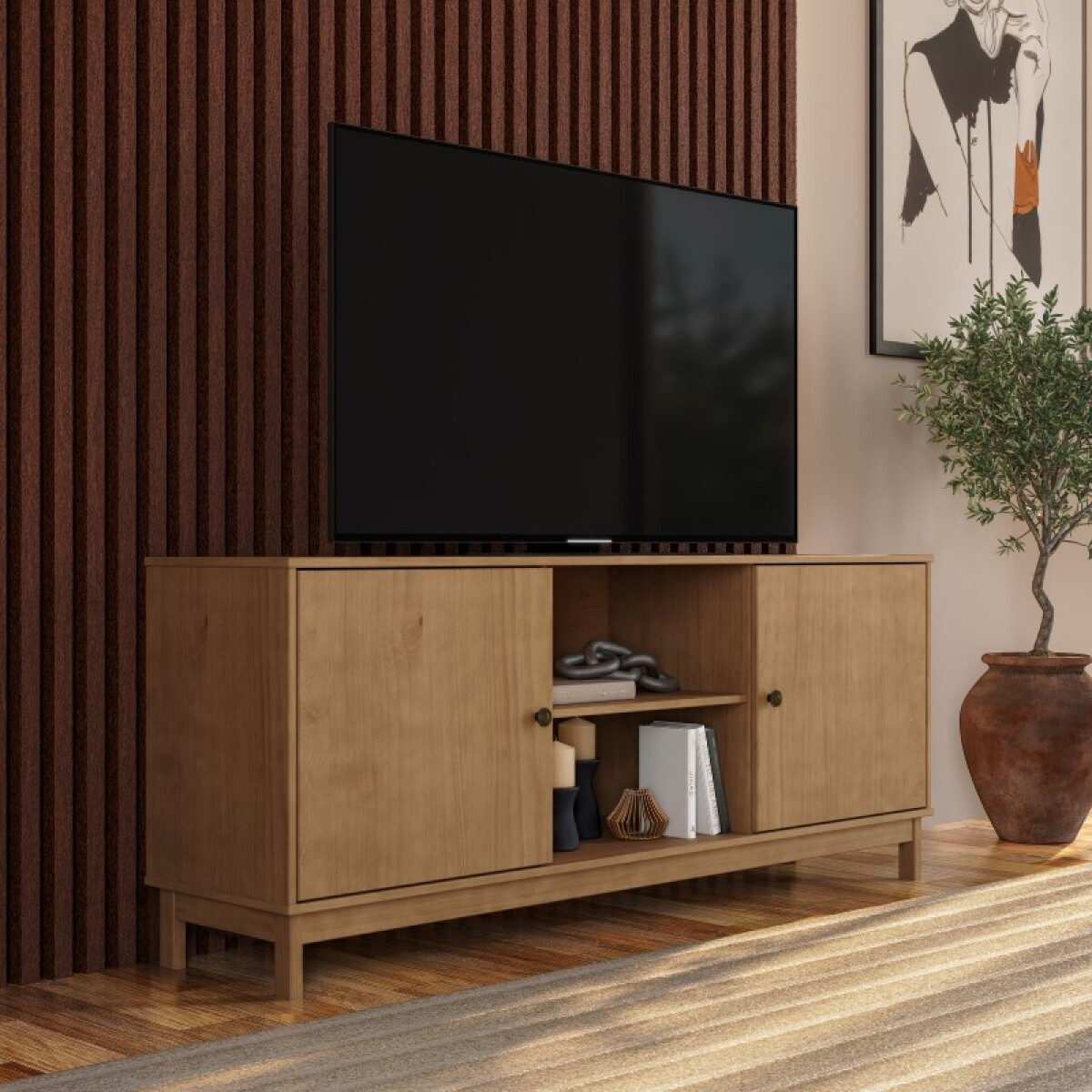 Rack 2 Puertas Essencia Freijó 