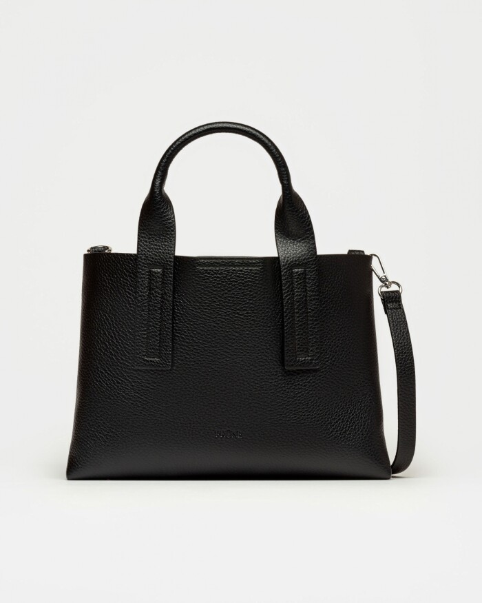 Cartera de mano Gaia en efecto cuero graneado Negro