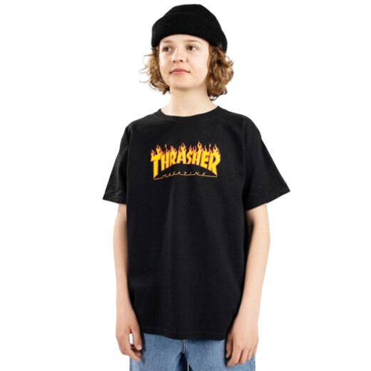 Remera Thrasher Kids Flame - Negro Remera Thrasher Kids Flame - Negro
