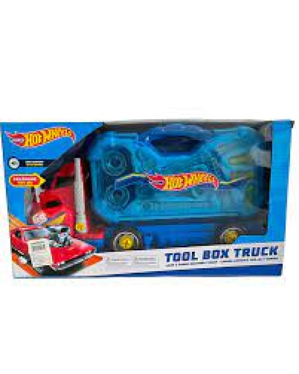 Camión Hot Wheels Tool Box Truck con herramientas luces y sonido 