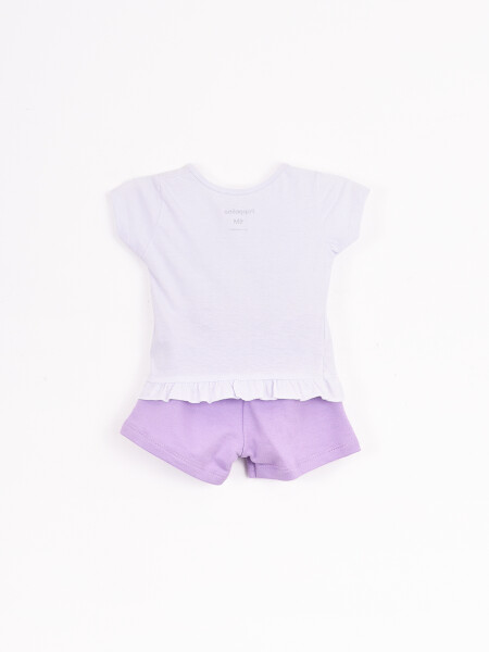 CONJUNTO REMERA + SHORT BASSIA LILA
