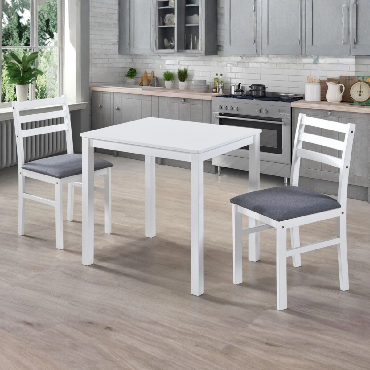 Juego de Comedor 2 sillas - New Starter - Blanco 