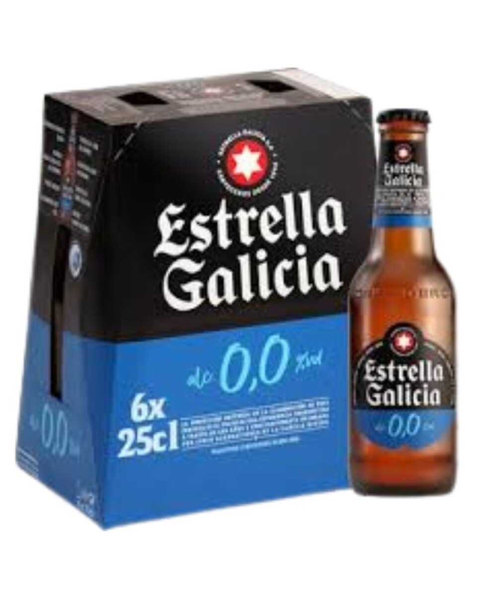 Estrella Galicia 0.0 Sin Alcohol 250 ml (6 unidades) 