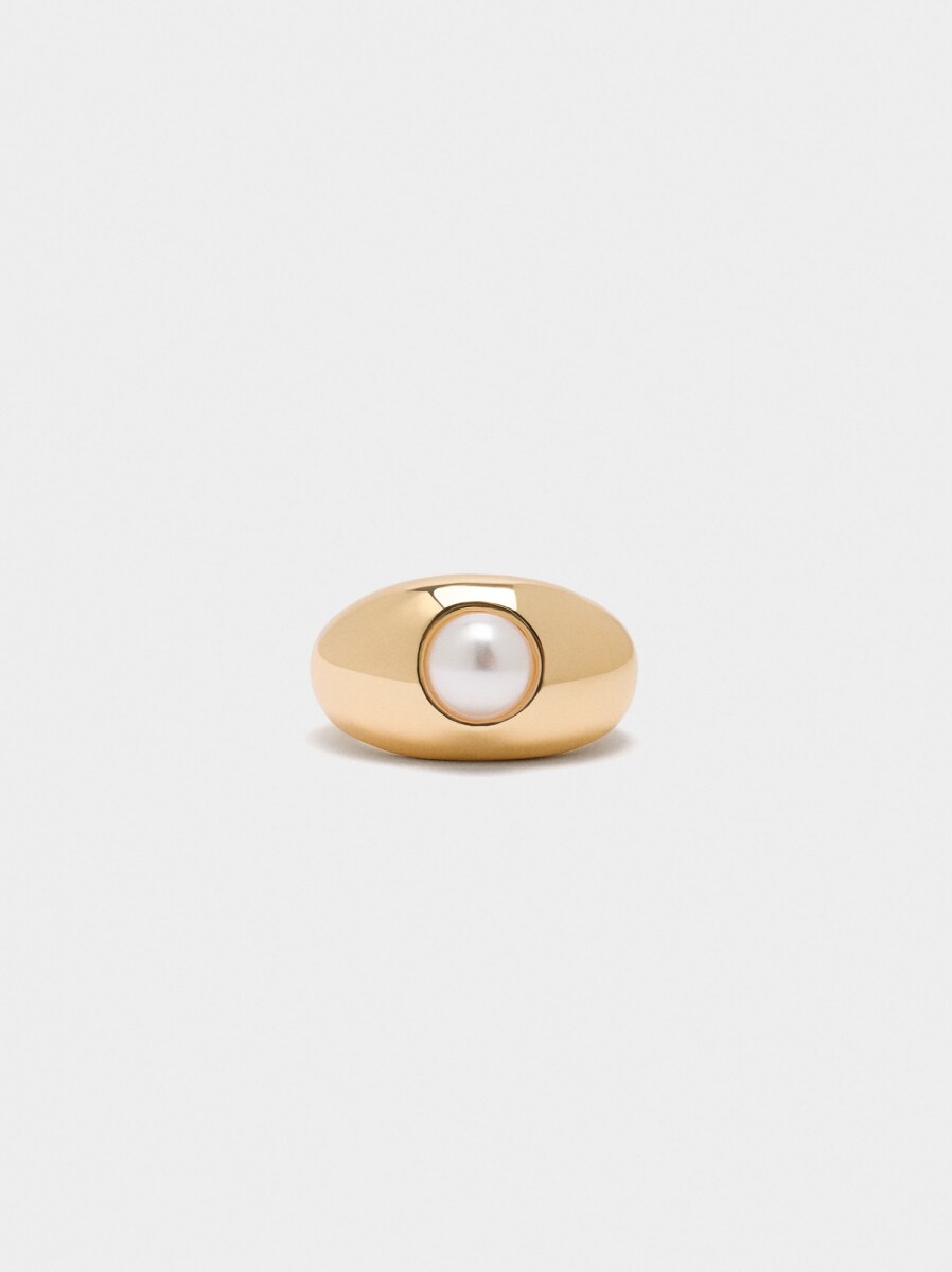 Anillo Con Perla - dorado 