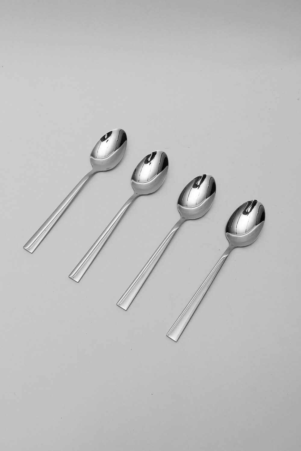 Cuchara Asher Set 4 Un. Plateado Brillante Color Unico