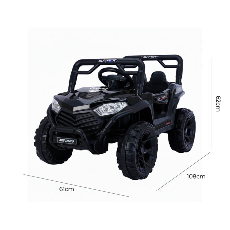 Auto Cuatriciclo A Bateria Arenero Luz Y Sonido Negro