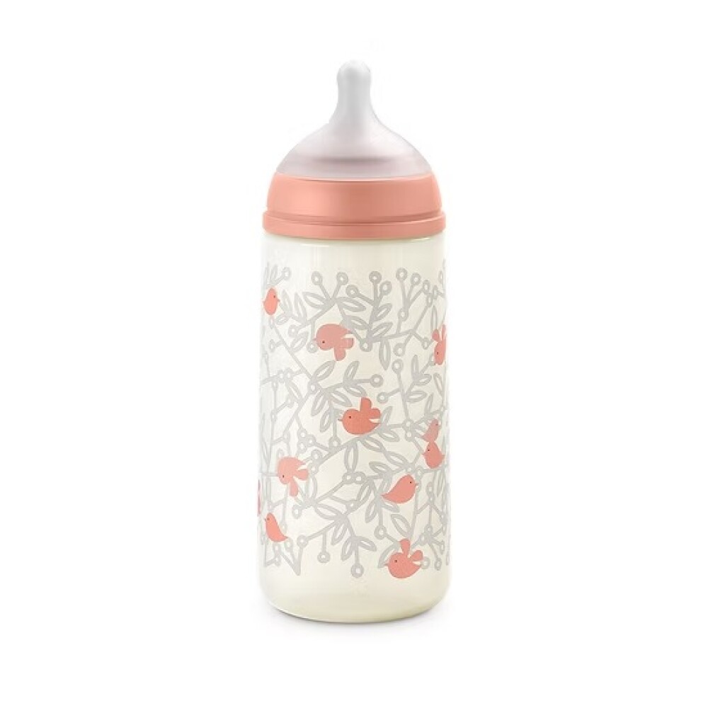 Biberón 360ml tetina fisiológica SX PRO - new prints birds rosado
