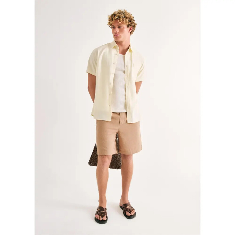 CAMISA MASC AMARELO CLARO