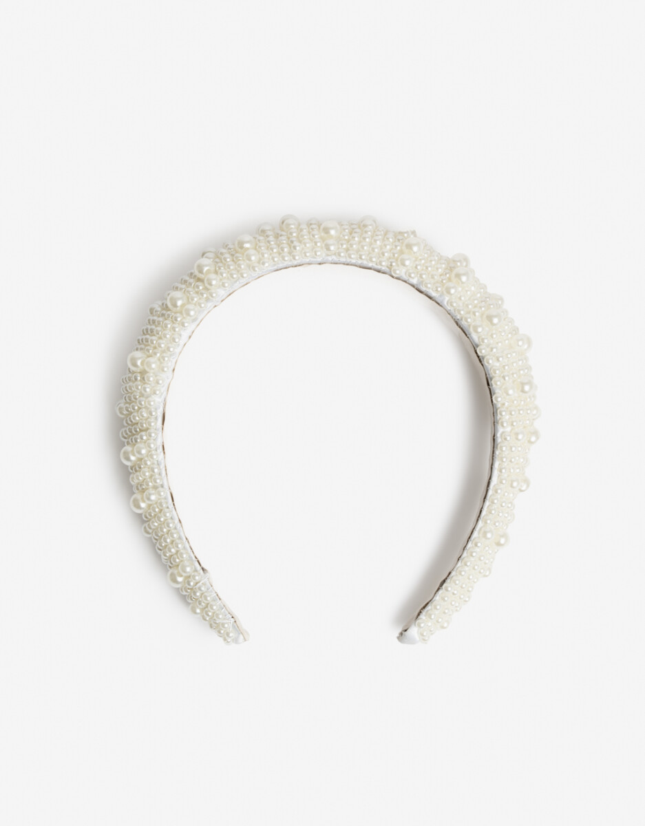 Vincha Semipuffy Perlas 