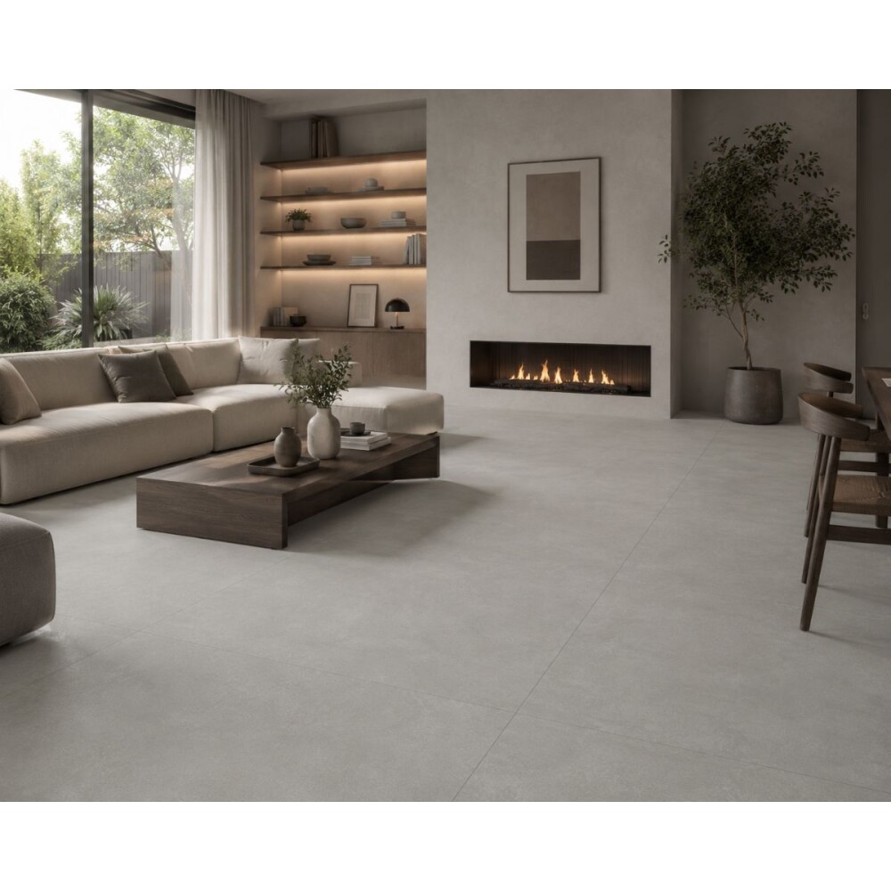 Porcelanato Copan Cement 92x92 cm mate y rectificado Porcelanato Copan Cement 92x92 Cm Mate Y Rectificado