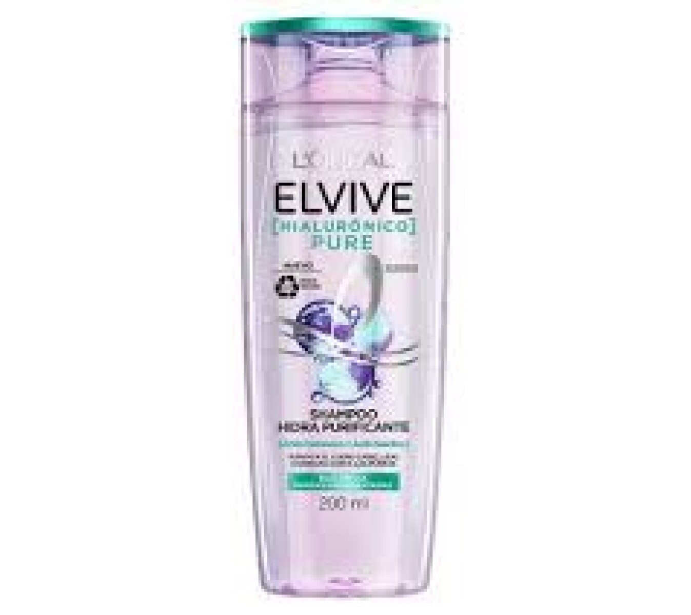 Elvive Shampoo Hialurónico Pure 200 ml | Hidratación Profunda y Suavidad