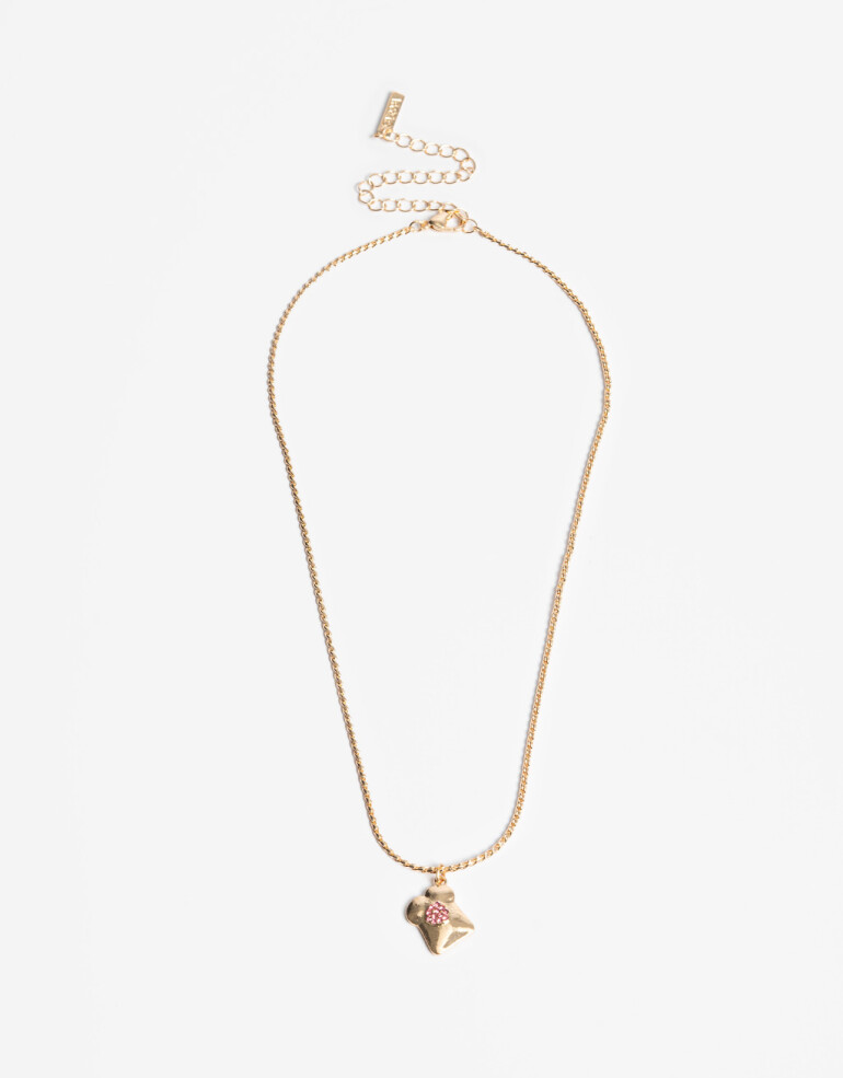 Cadena Corta con Dije Strass Cadena Con Dije Foodie - Dorado