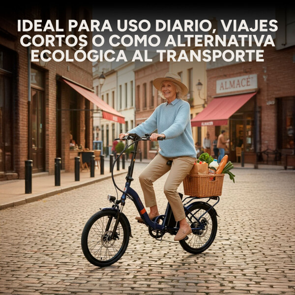 Bicicleta electrica GoGreen Soul Aluminio 250w 8Ah 25km/h Color Negro
