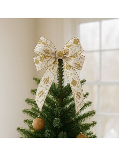 CINTA NAVIDEÑA SATIN IMPRESA GLITTER OCRE 6 CM. X 2.7 MT. CINTA NAVIDEÑA SATIN IMPRESA GLITTER OCRE 6 CM. X 2.7 MT.