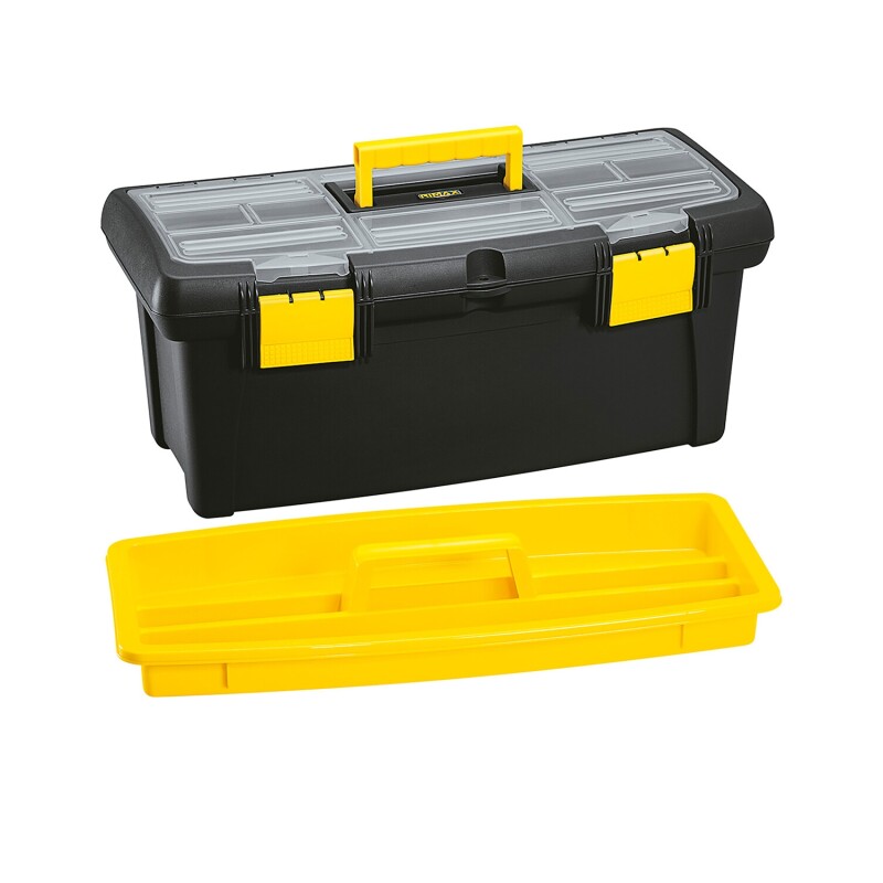 Caja de herramientas Rimax 22" con bandeja Negroamarillo