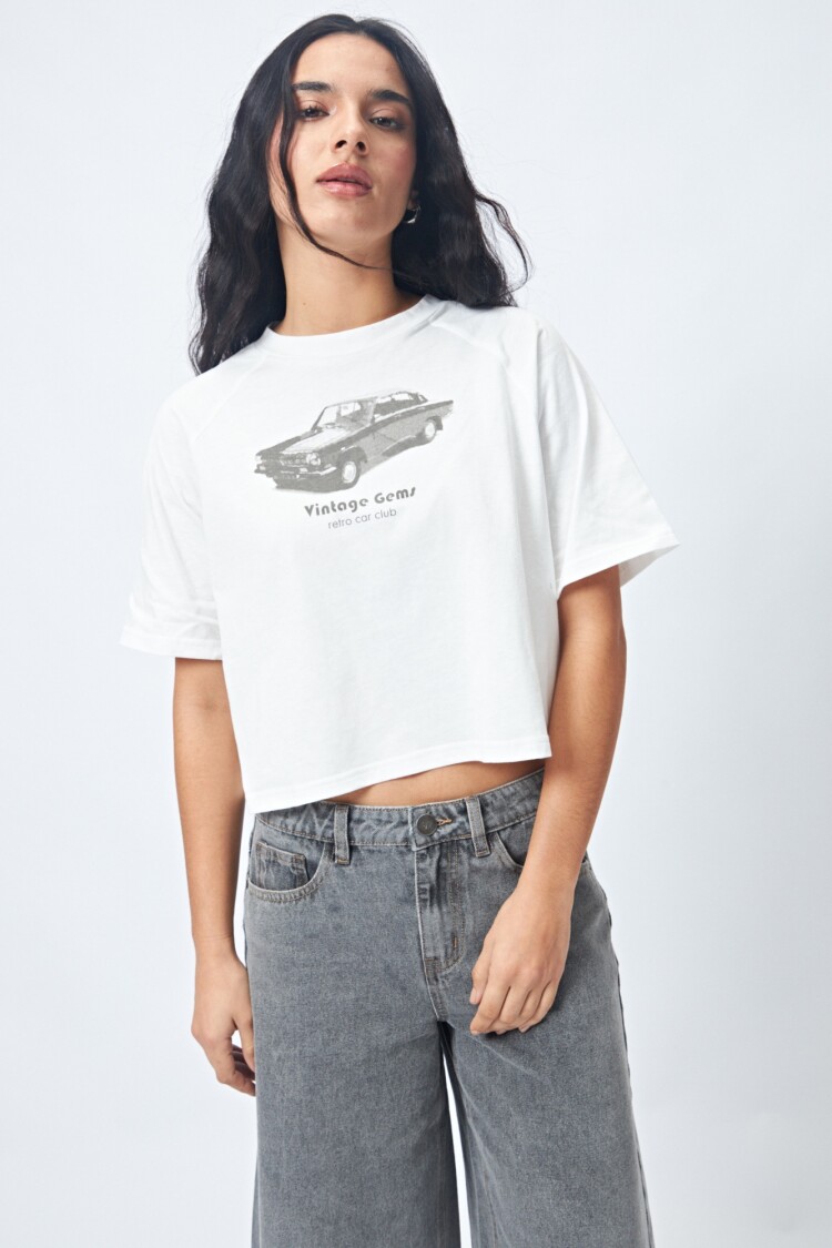 REMERA GEMS Blanco