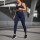 Calza Larga Tiro Alto de Lycra Modelo Básico AZUL