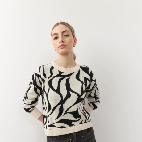 SWEATER ARAUCARIA Negro/Blanco