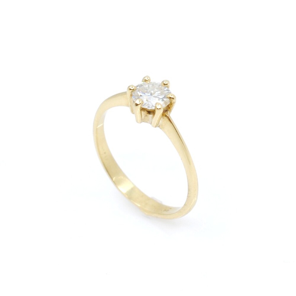 Anillo solitario en oro 18k amarillo Anillo solitario en oro 18k amarillo