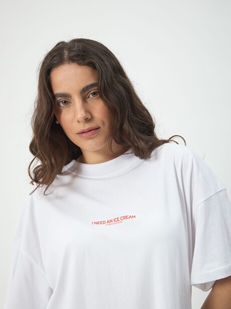 REMERA OVERSIZE GLAZED BLANCO