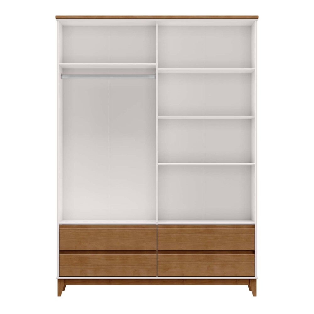 PLACARD 4 PUERTAS MDF-Y-MADERA MARRON ADAKU 2.0