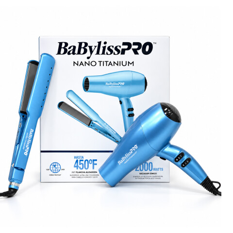 Combo Babylisspro Nano Titanium Plancha + Secador Bntblpp41uz COMBO SECADOR BABYLISS + PLANCHA 4083 CE