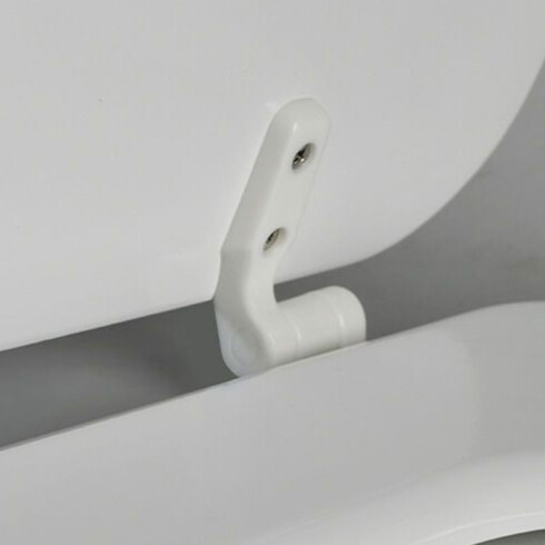 TAPA INODORO BARI BLANCA BRILLO MATERIAL HDF HERRAJE 000