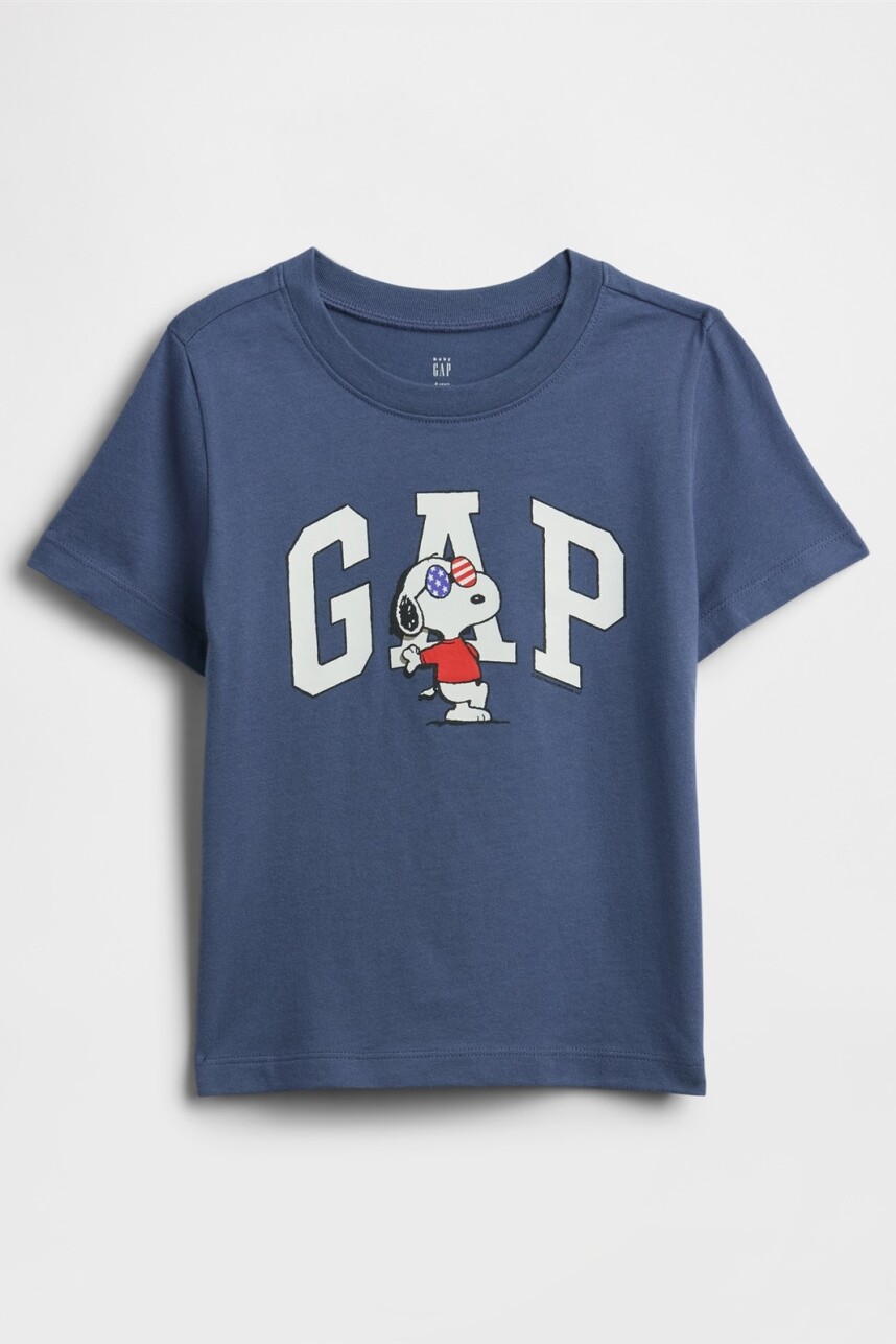 Remera Logo Snoopy Toddler Niño Quiet Blue