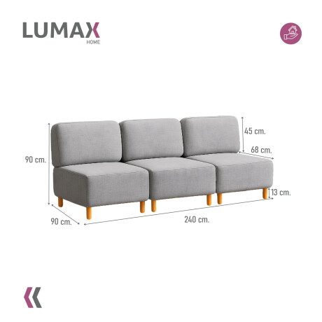 Pack x3 Sillón Modular Lumax de encastre Orebo en caja Gris