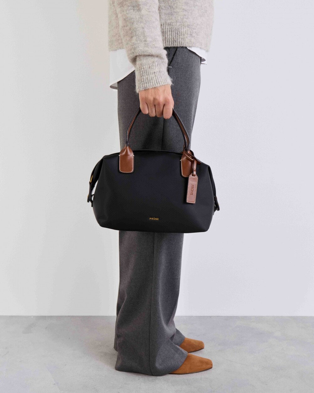 Cartera de mano Wind en nylon Negro