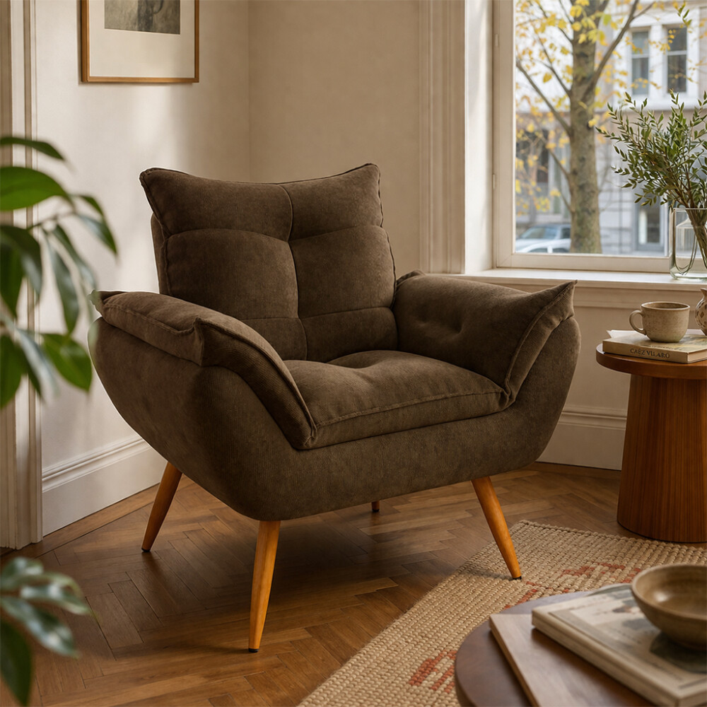 PROMO: Sillón Poltrona Turin 2 unidades Marrón