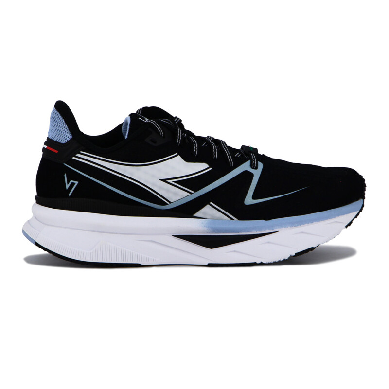 Championes Diadora Atomo V7000 Mujer Negro-Blanco